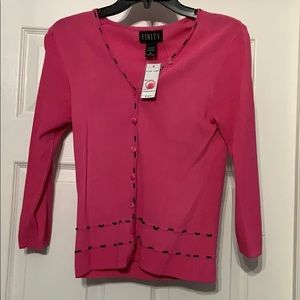 Pink cardigan sweater